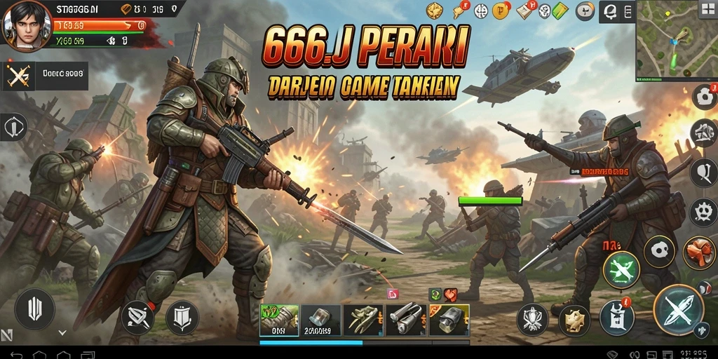 Screenshot gameplay menampilkan aksi strategis dalam 666J.