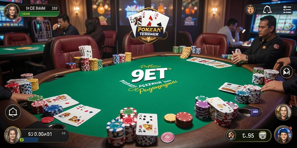 Tampilan permainan Poker yang menarik dan mendebarkan di 9ET.
