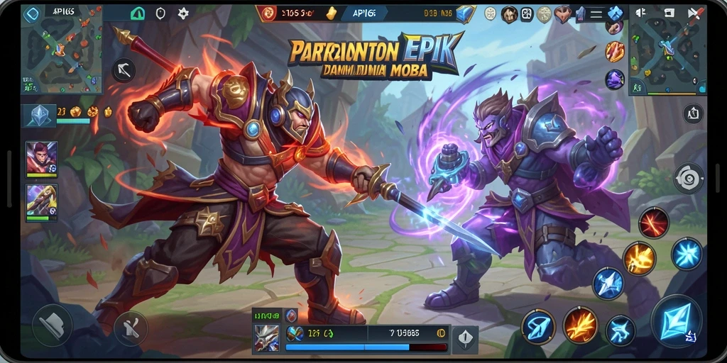 Screenshot gameplay API66 menampilkan pertarungan tim yang seru dan strategi mendalam.