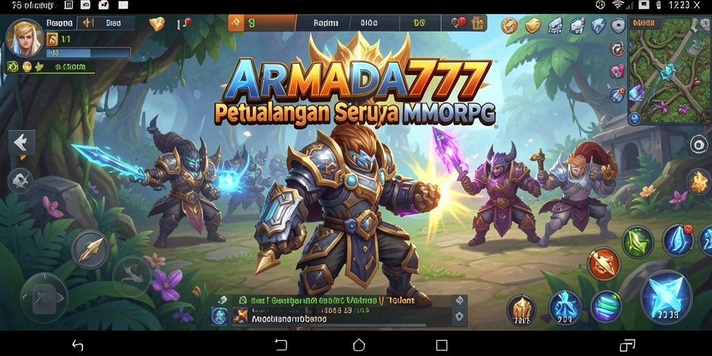 Screenshot ARMADA777 menampilkan aksi fantastis dalam pertempuran MMORPG.