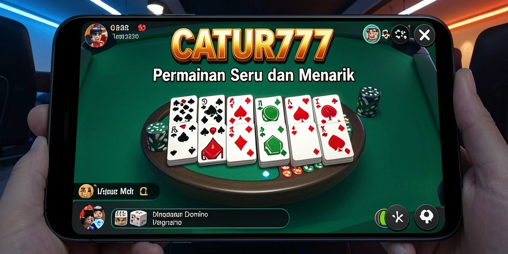 Tampilan menarik dari gameplay Domino di CATUR777.