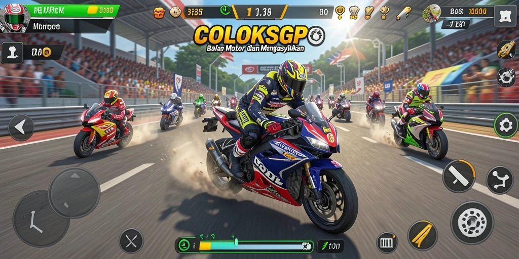 Tampilan screenshot balapan seru di COLOKSGP.