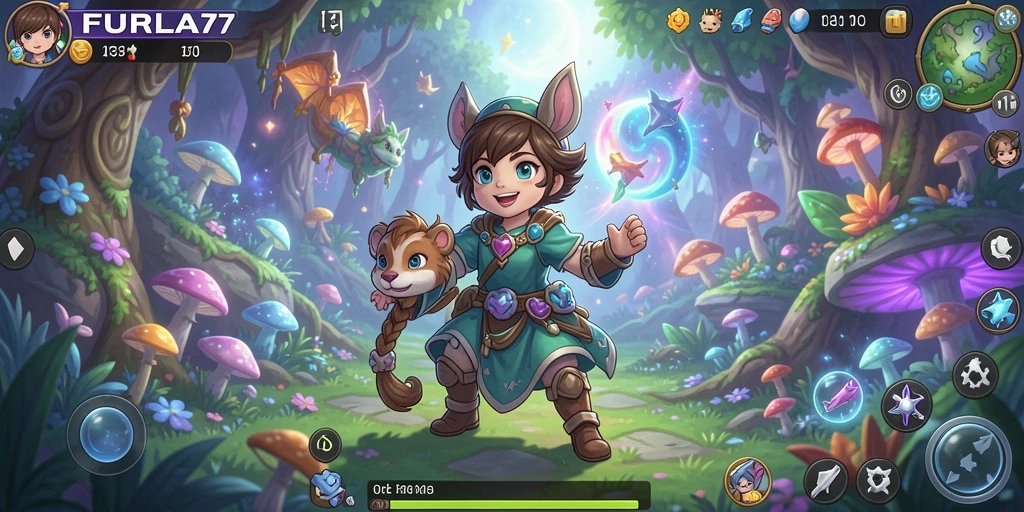 Tampilan gameplay seru dalam FURLA77 yang menghadirkan petualangan fantastis.