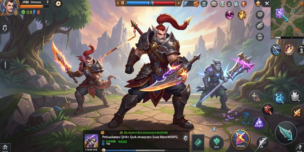 Screenshot JPS88 menampilkan karakter dalam pertempuran seru di dunia MMORPG.