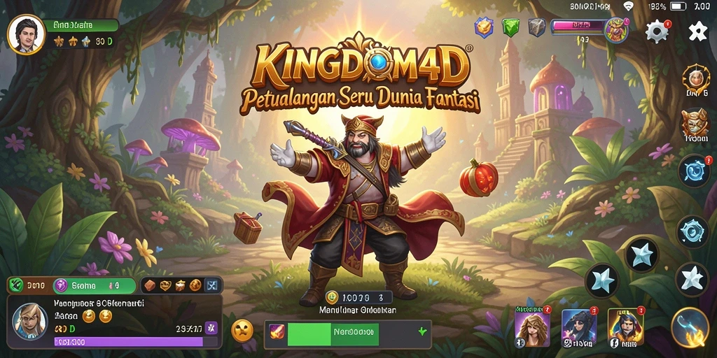 Tampilan gameplay KINGDOM4D yang menakjubkan di dunia petualangan.