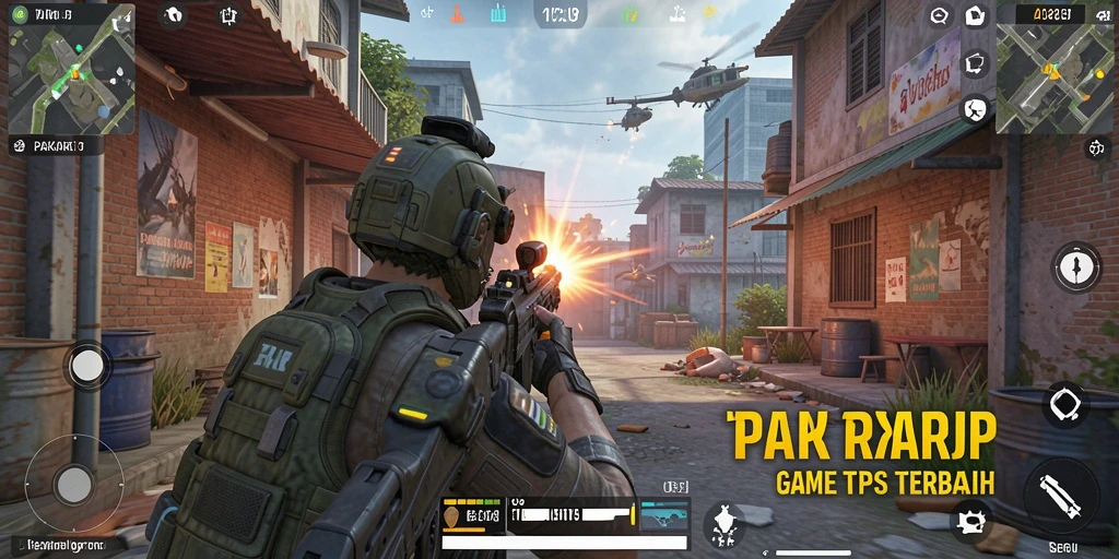 Screenshot menunjukkan aksi seru dalam permainan TPS PAKARJP.