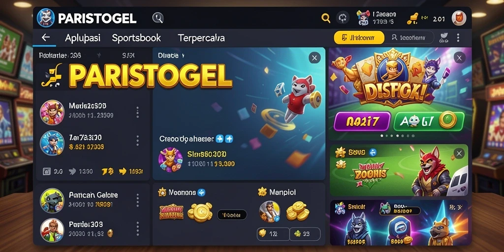 Screenshot utama PARISTOGEL menampilkan antarmuka taruhan yang menarik.