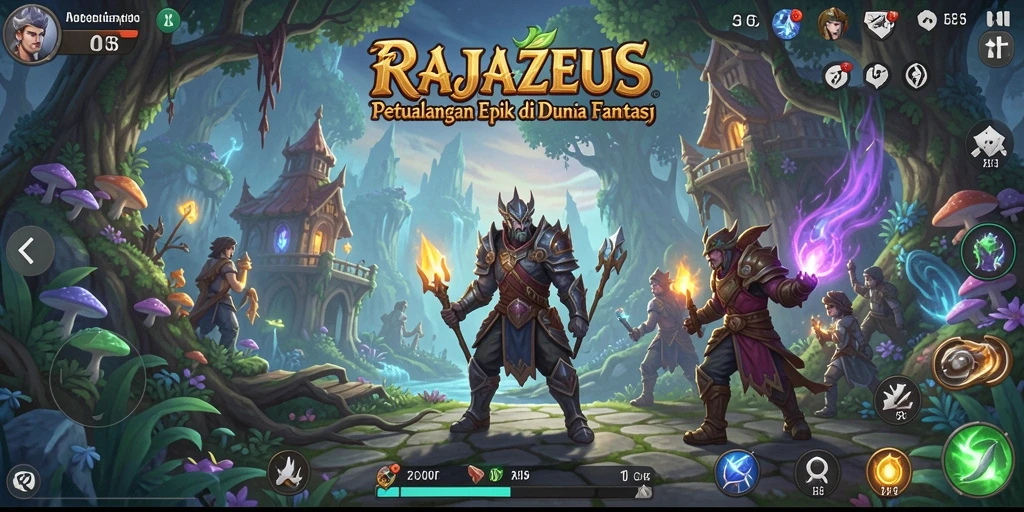 Tampilan gameplay RAJAZEUS dengan aksi petualangan menegangkan.