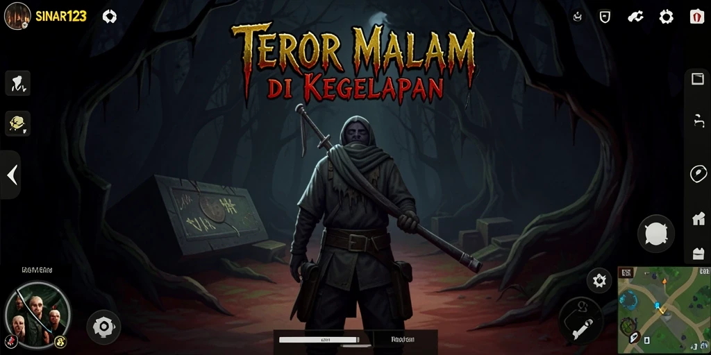 Tampilan gameplay menakutkan di SINAR123 dengan suasana mencekam.